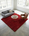 Eternal Plush Oasis Collection Area Rug -  Tranquility (Merlot) Square Merlot  lifestyle 50
