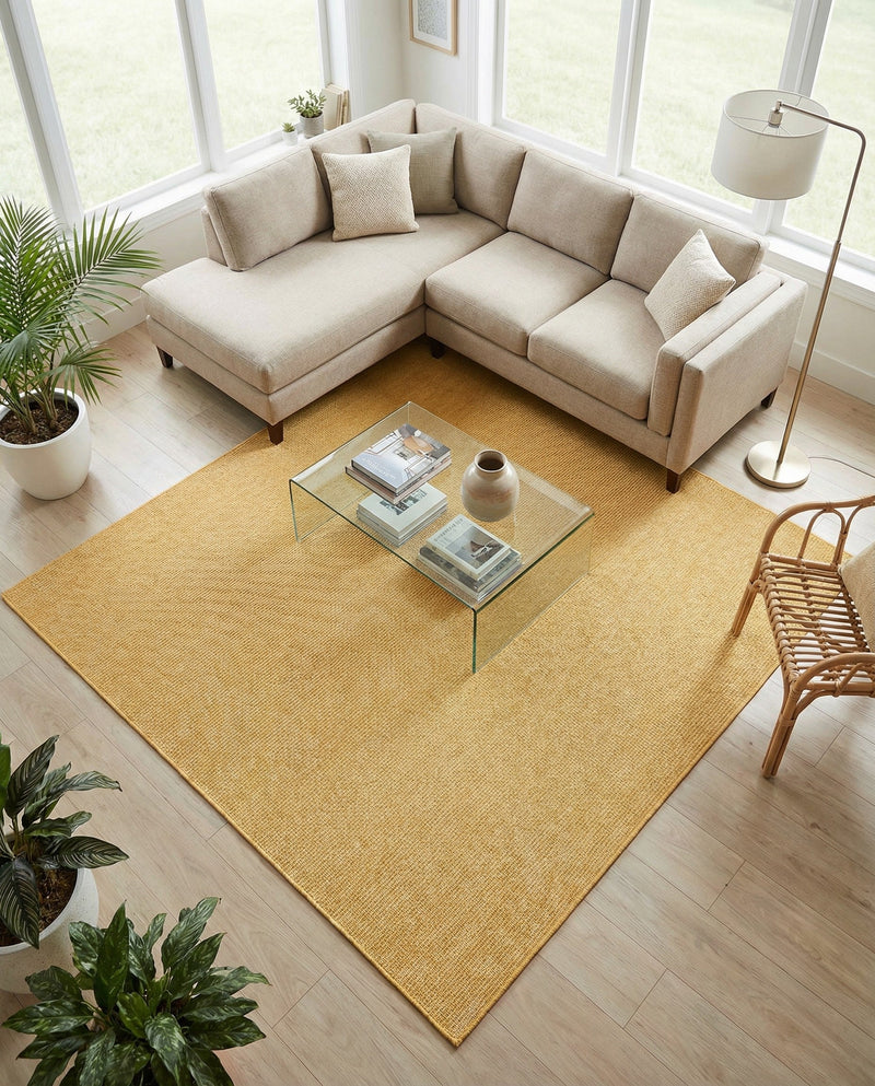 Seaside Serenity Collection Area Rug - Veranda (Corn Harvest Yellow) Square Corn Harvest Yellow  lifestyle 79