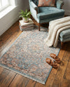 Coastal Haven Collection Area Rug - Seabreeze (Blue) Rectangle Blue  lifestyle 30