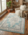 Beverly Grove Collection Area Rug -  Fairfax (Aqua) Rectangle Aqua  lifestyle 14