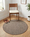 Seaside Serenity Collection Area Rug - Veranda (Light Brown) Round Light Brown  lifestyle 53