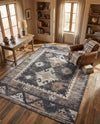 Desert Modern Eco Rug Series Collection Area Rug -  Mojave Rectangle Charcoal Gray  lifestyle 23