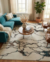 Brighton Terrace Collection Area Rug -  Aldrington Rectangle Ivory  lifestyle 33