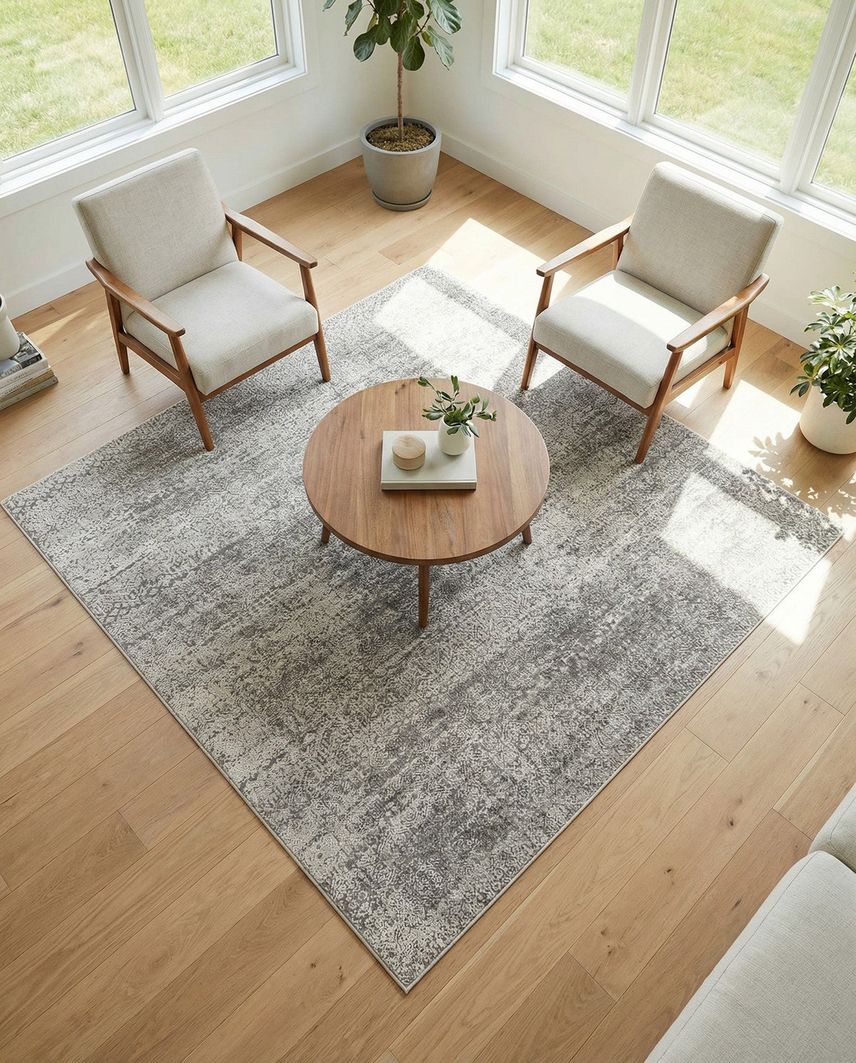 Bloomsbury Elegance Collection Area Rug -  Pimlico Square Gray  lifestyle 170