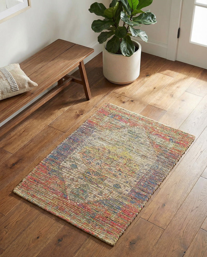 Savannah Threads Collection Area Rug - Sahara Rectangle Multi  lifestyle 31