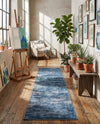 Sahara Essence Collection Area Rug - Oasis (Blue) Runner Blue  lifestyle 64