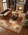 Versailles Elegance Collection Area Rug -  Louveciennes (Brick Red) Rectangle Brick Red  lifestyle 21