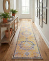 Baroque Era Collection Area Rug - Versailles (Tuscan Yellow) Runner Tuscan Yellow  lifestyle 28