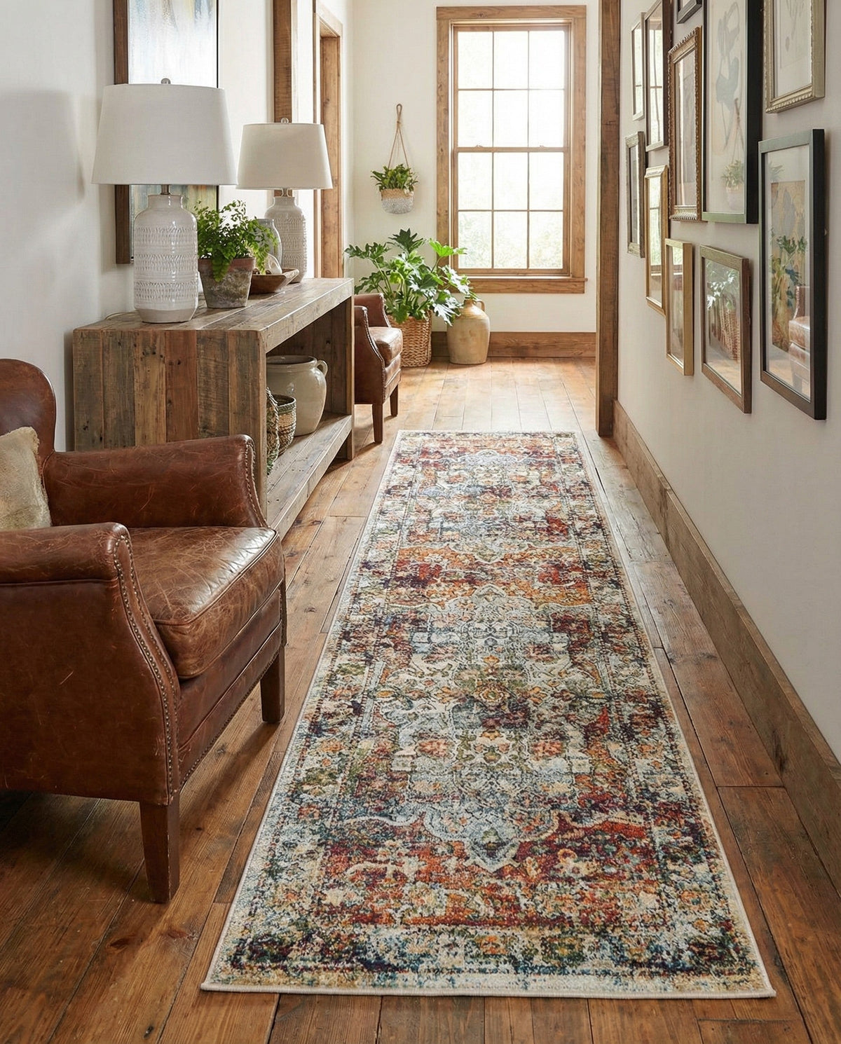 Savannah Soiree Collection Area Rug -  Everglade (Ivory) Runner Ivory  lifestyle 119