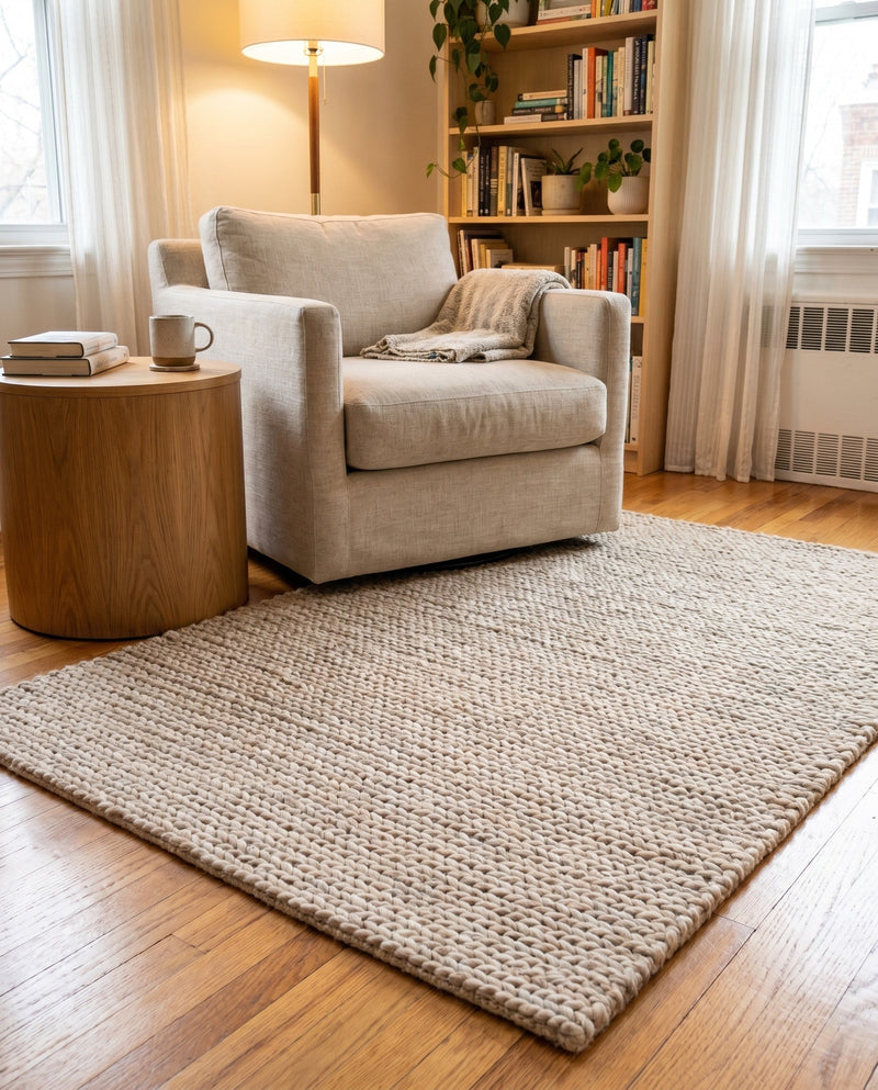 Lana Tasmanian Wool Collection Area Rug - Waitomo Rectangle Taupe  lifestyle 42