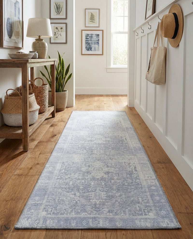 Heritage Elegance Collection Area Rug -  Windsor (Gray) Runner Gray  lifestyle 32