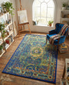 Caribbean Cove Collection Area Rug -  Grenada Rectangle Navy Blue  lifestyle 6