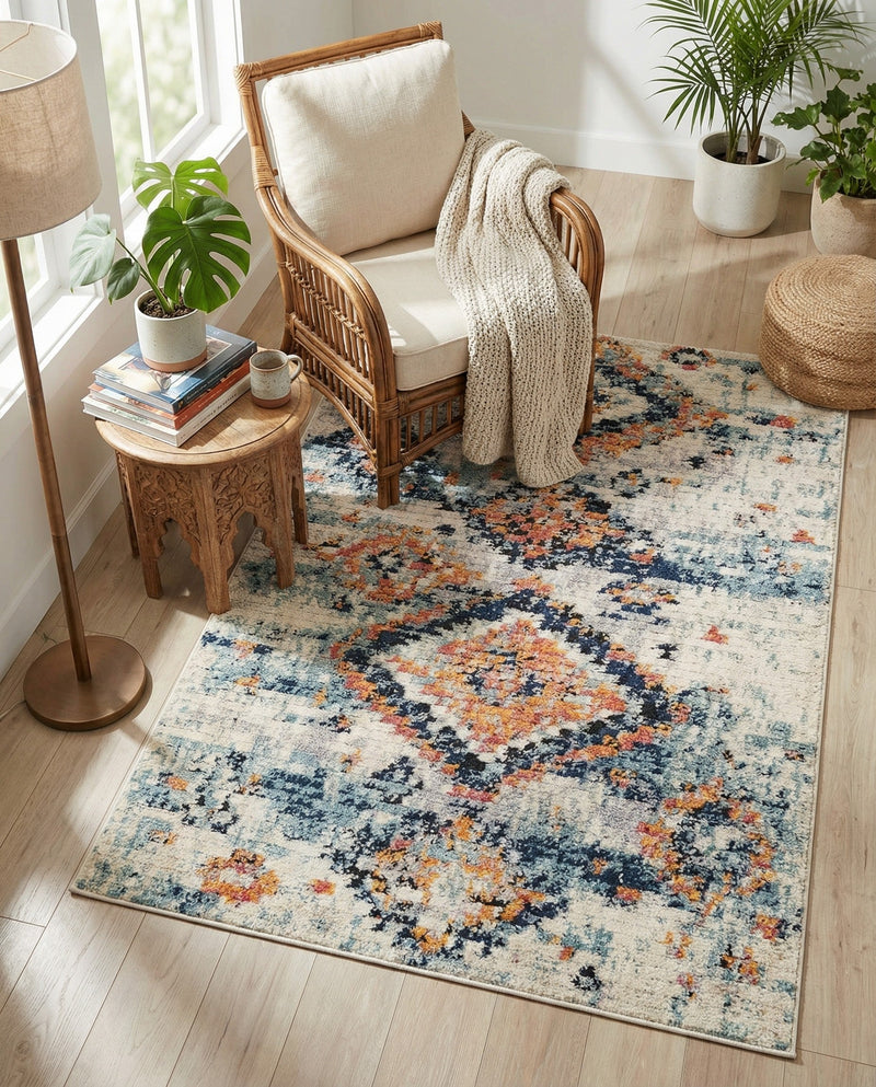 Tangier Treasures Collection Area Rug -  Fez Rectangle Ivory  lifestyle 10