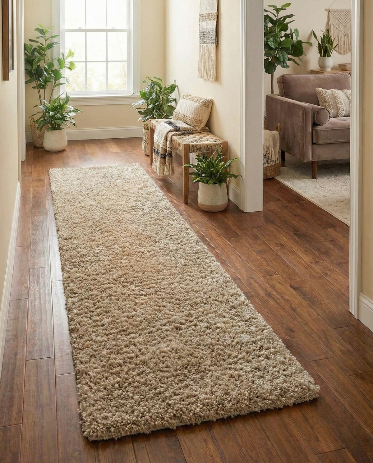 Alpine Plush Collection Area Rug -  Cortina (Linen) Runner Linen  lifestyle 88