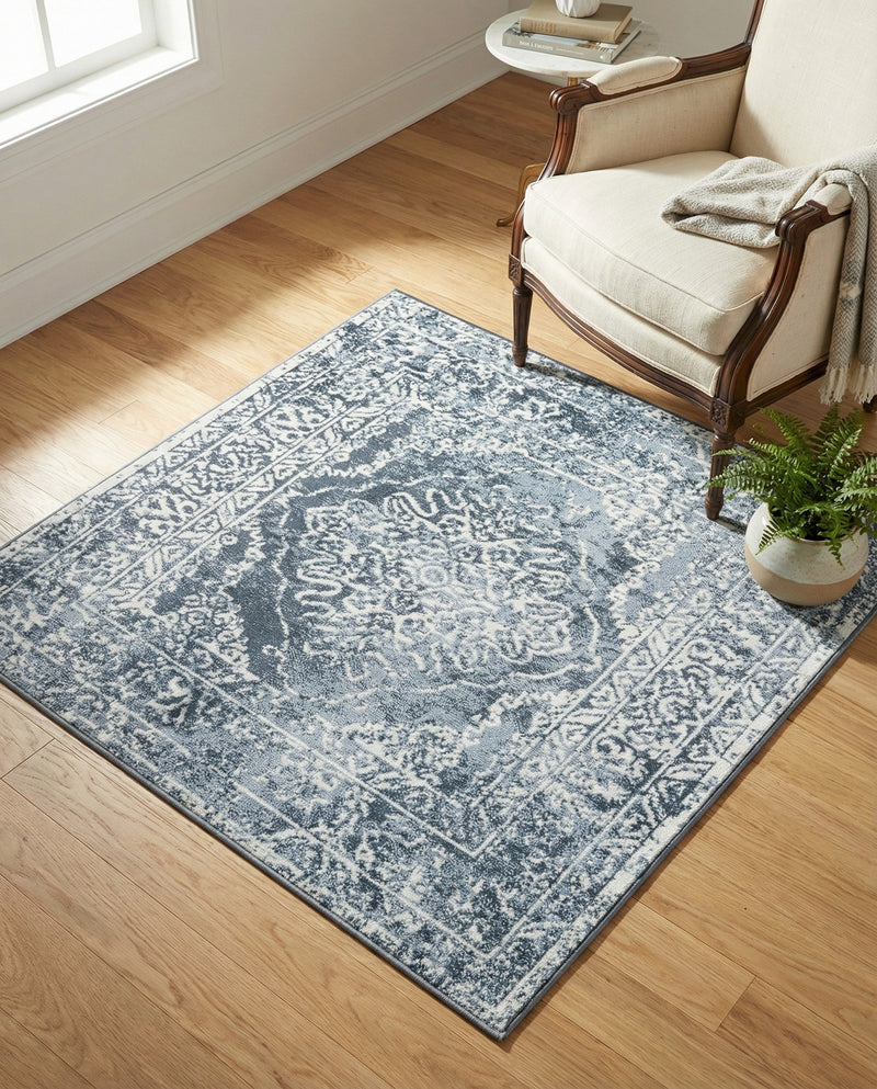 Cambridge Classics Collection Area Rug -  Magdalene (Blue) Square Blue  lifestyle 71