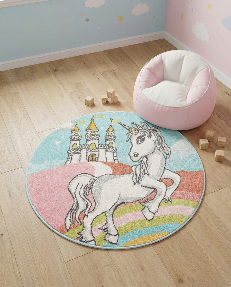 Wonder Tykes Collection Area Rug -  Carnival Round Multi  lifestyle 38