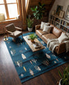 Coastal Haven Collection Area Rug -  Surfside Rectangle Blue  lifestyle 43