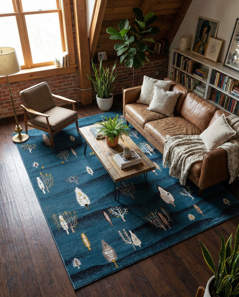 Coastal Haven Collection Area Rug -  Surfside Rectangle Blue  lifestyle 43