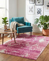 Metro Heights Collection Area Rug -  Madison Rectangle Pink  lifestyle 41