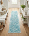 Dover Terrace Collection Area Rug -  Lagoon (Aqua) Runner Aqua  lifestyle 59