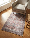 Heritage Elegance Collection Area Rug -  Hampton Rectangle Antique Red  lifestyle 13