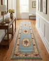 Versailles Elegance Collection Area Rug -  Louveciennes (Light Blue) Runner Light Blue  lifestyle 71