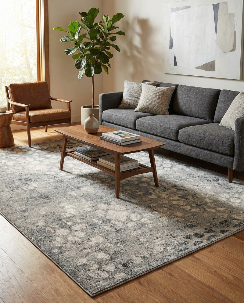 Riviera Elegance Collection Area Rug -  Vence Rectangle Dark Gray  lifestyle 9