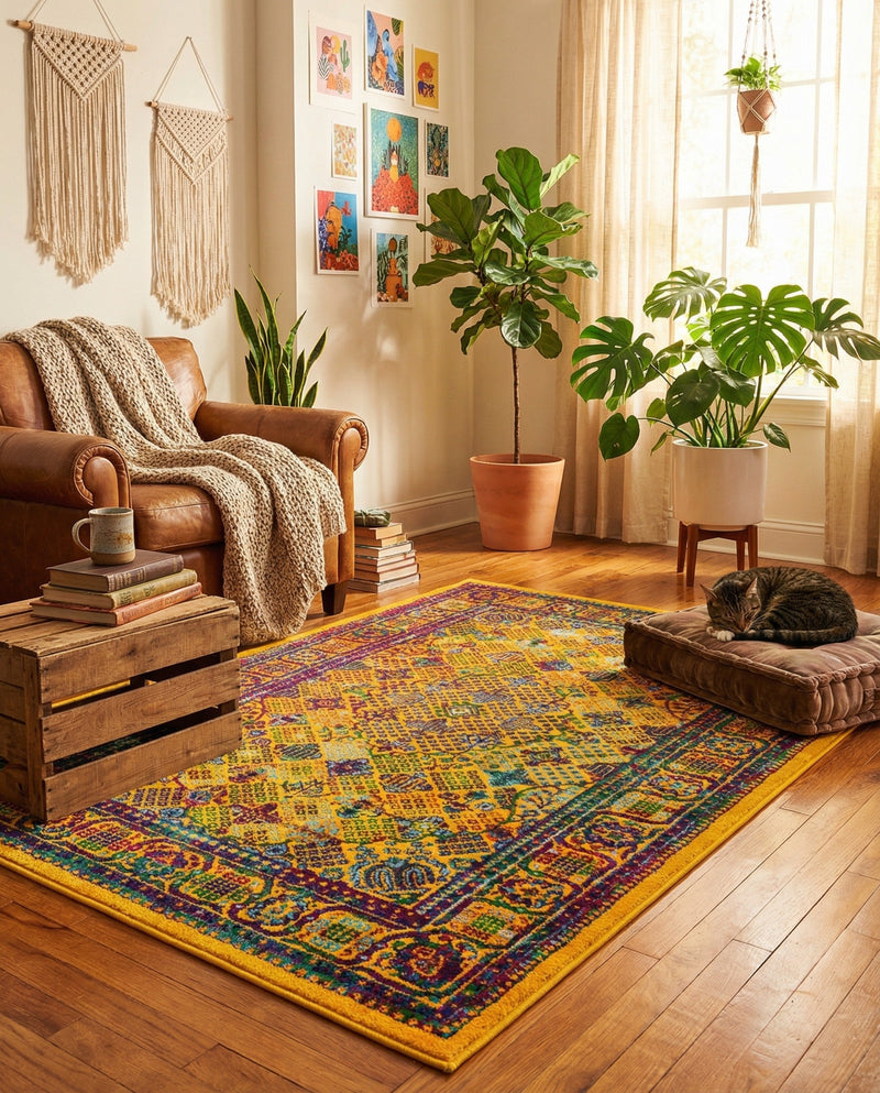 Caribbean Cove Collection Area Rug -  Mustique Rectangle Multi  lifestyle 17