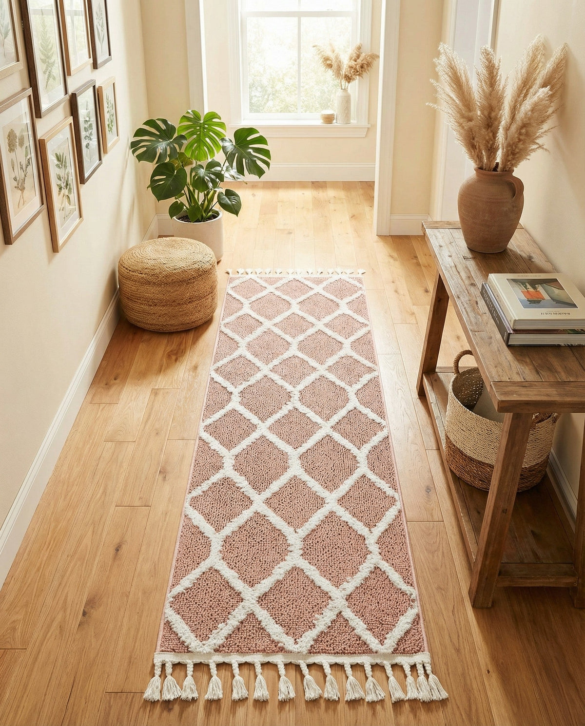 Sahara Chic Collection Area Rug -  Tuareg Runner Pink  lifestyle 169