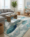 Sorrento Shores Collection Area Rug -  Praiano Rectangle Light Blue  lifestyle 4