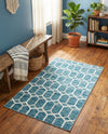 Garden Maze Retreat Collection Area Rug - Hedgegrove Rectangle Blue  lifestyle 22