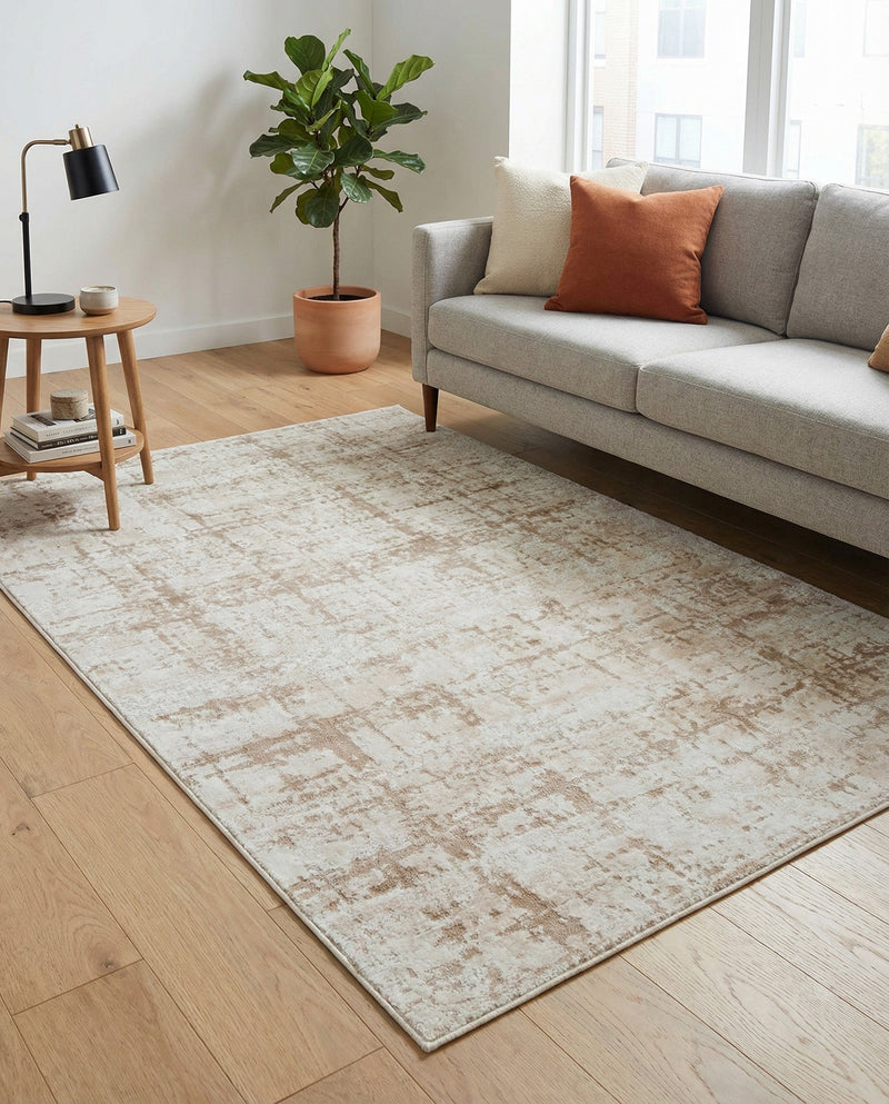 Metro Heights Collection Area Rug -  Flatiron Rectangle Beige  lifestyle 36