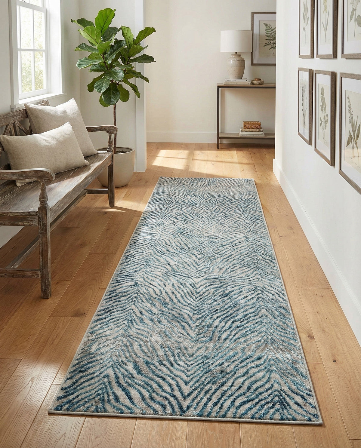 Bloomsbury Elegance Collection Area Rug -  Chelsea Runner Blue  lifestyle 183