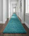 Plush Oasis Collection Area Rug - Serenity (Deep Aqua Blue) Runner Deep Aqua Blue  lifestyle 68