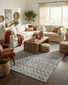 Mediterranean Lattice Collection Area Rug - Santorini (Gray) Rectangle Gray  lifestyle 10