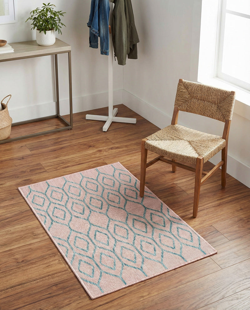 Urban Oasis Rugs Collection Area Rug -  Boulevard (Pink and Aqua) Rectangle Pink and Aqua  lifestyle 21