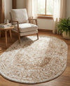 Cambridge Classics Collection Area Rug -  Magdalene (Beige) Oval Beige  lifestyle 66