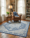 Savannah Series Collection Area Rug - Charleston (French Blue) Rectangle French Blue  lifestyle 12