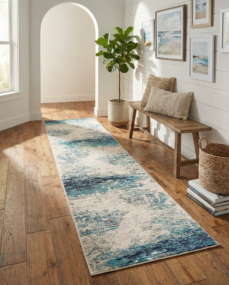 Colorburst Oasis Collection Area Rug -  Tropic Runner Blue  lifestyle 52
