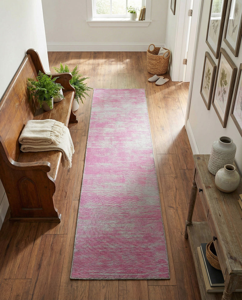 Sahara Essence Collection Area Rug - Oasis (Pink) Runner Pink  lifestyle 58