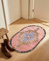 Heritage Elegance Collection Area Rug -  Winterthur (Pink) Oval Pink  lifestyle 37
