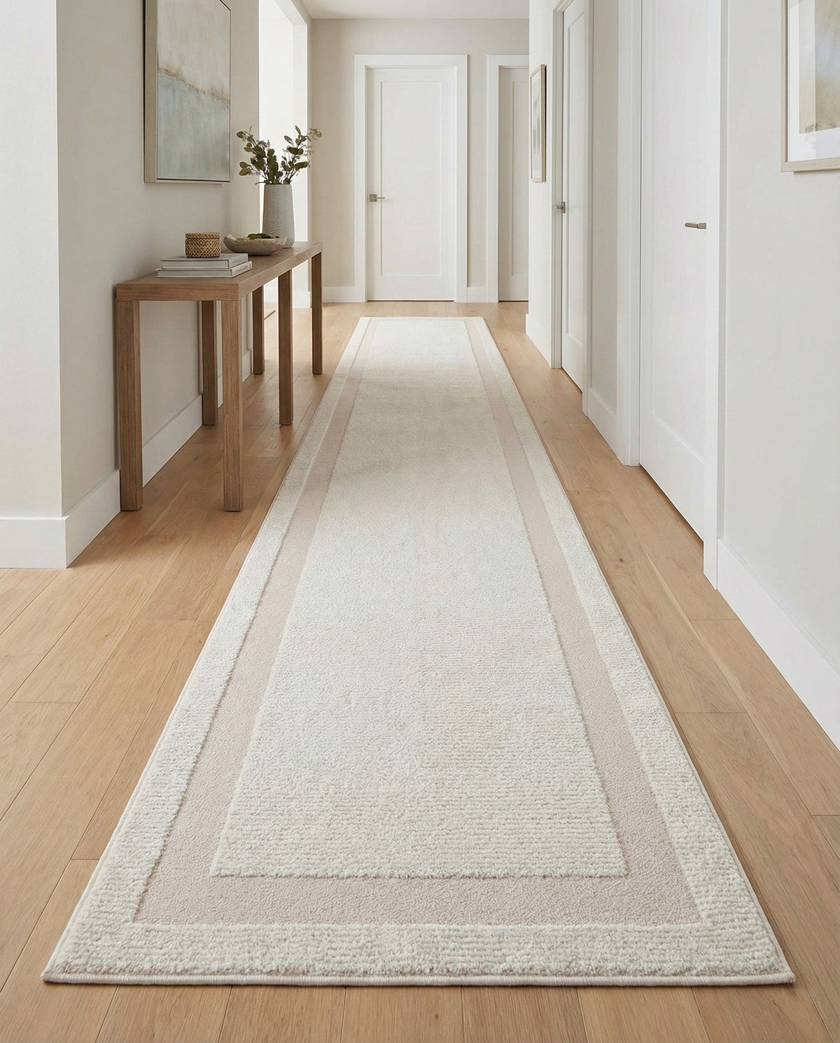 Haven Tapestry Collection Area Rug -  EmberHollow Runner Ivory White  lifestyle 12
