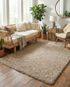 Plush Oasis Collection Area Rug - Serenity (Taupe) Rectangle Taupe  lifestyle 23