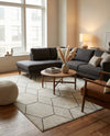 Trellis Mosaic Collection Area Rug - Arborville (Ivory) Square Ivory  lifestyle 55