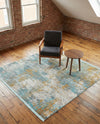 Arcadia Rugs Collection Area Rug -  Nirvana Square Cream Blue  lifestyle 67