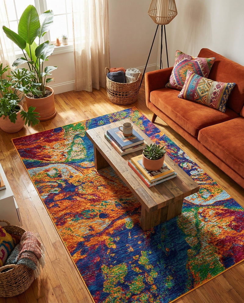 Caribbean Cove Collection Area Rug -  Bequia Rectangle Multi  lifestyle 23