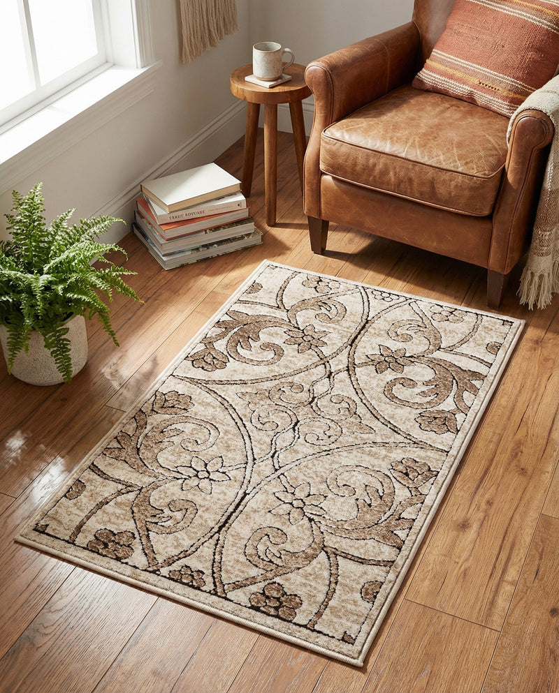 Andes Summit Collection Area Rug -  Merida Rectangle Dark Beige  lifestyle 20