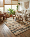 Benares Handwoven Jute Collection Area Rug -  Varanasi Rectangle Beige  lifestyle 11