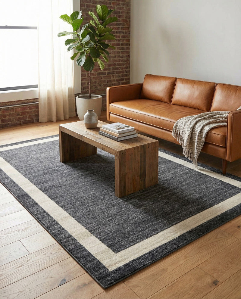 Studio Haven Collection Area Rug -  Alcove (Black) Rectangle Black  lifestyle 9