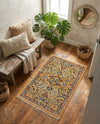 Seville Stripes Collection Area Rug -  Malaga (Yellow) Rectangle Yellow  lifestyle 11
